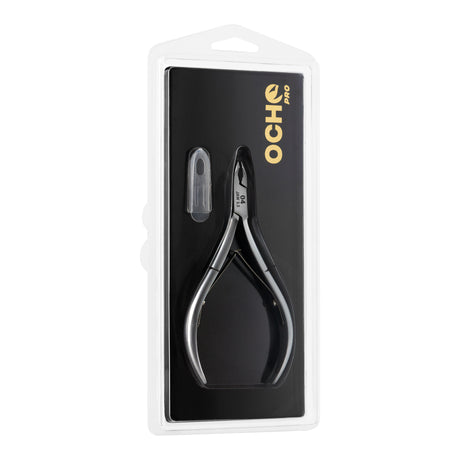 Ocho Pro Cuticle Nippers 04 Hand Polished Jaw 3.5mm - stainless-steel nippers with the cutting jaws visible on a white background