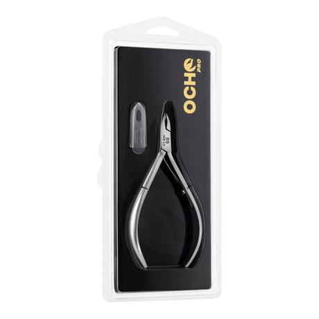 Ocho Pro Cuticle Nippers 05 Hand Polished Jaw 3.5mm - stainless-steel nippers with the cutting jaws visible on a white background
