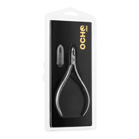 Ocho Pro Cuticle Nippers 06 Hand Polished Jaw 4mm - stainless-steel nippers with the cutting jaws visible on a white background