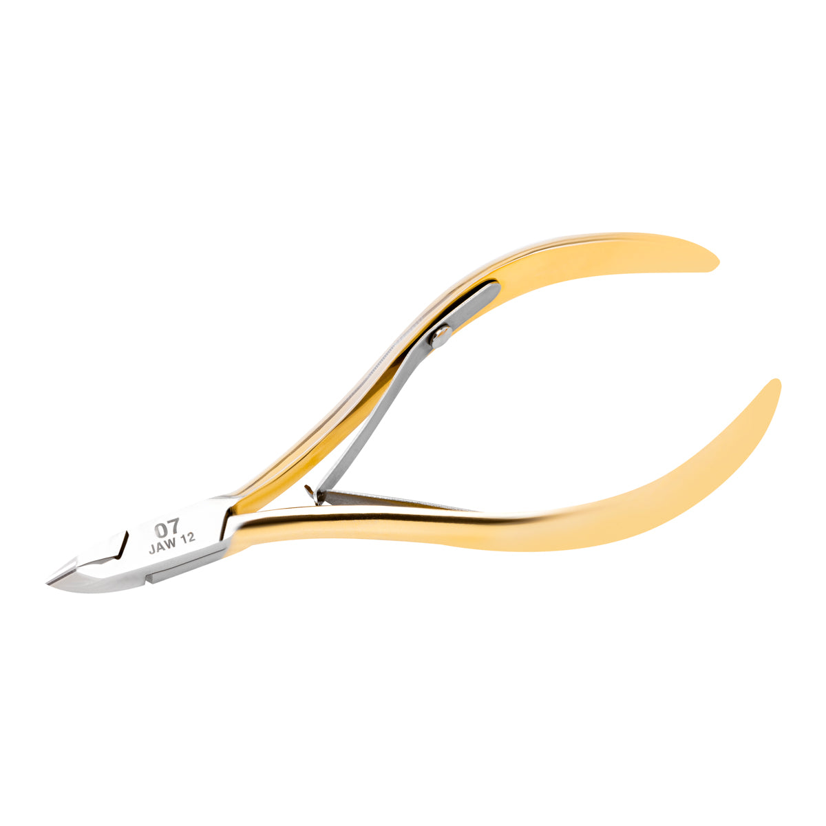 Ocho Pro Cuticle Nippers 07 Hand Polished Jaw 4mm - stainless-steel nippers with the cutting jaws visible on a white background