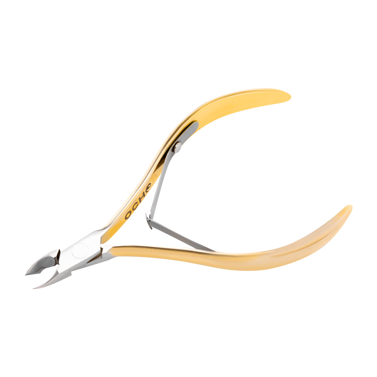 Ocho Pro Cuticle Nippers 07 Hand Polished Jaw 4mm - stainless-steel nippers with the cutting jaws visible on a white background