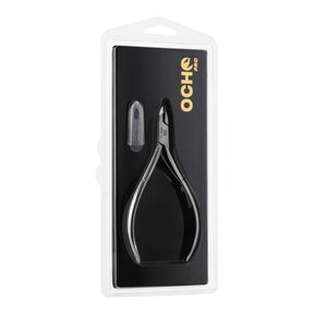 Ocho Pro Cuticle Nippers 08 Hand Polished Jaw 4mm - stainless-steel nippers with the cutting jaws visible on a white background