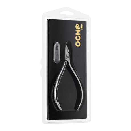 Ocho Pro Cuticle Nippers 09 Hand Polished Jaw 3.5mm - stainless-steel nippers with the cutting jaws visible on a white background