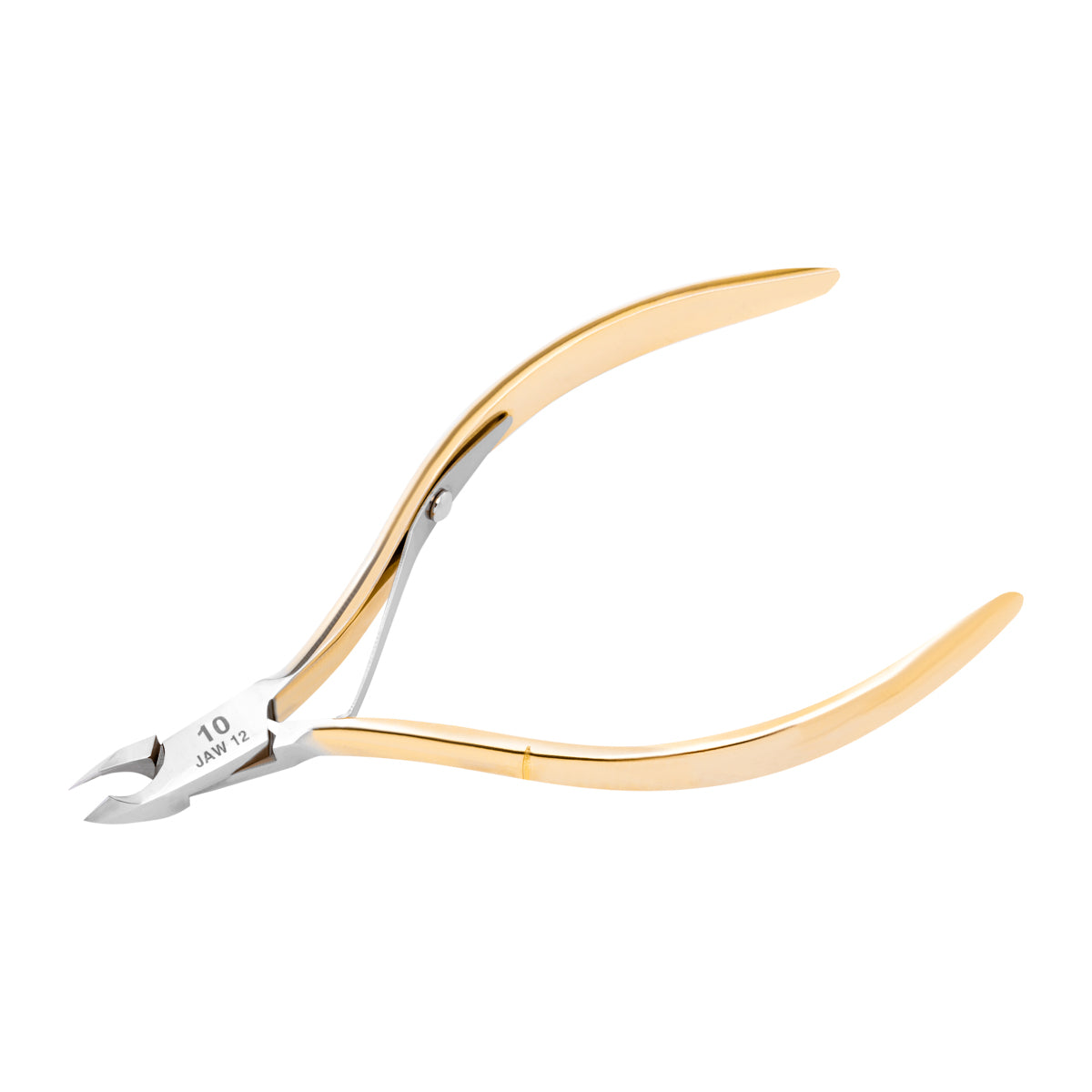 Ocho Pro Cuticle Nippers 10 Hand Polished Jaw 4mm - stainless-steel nippers with the cutting jaws visible on a white background