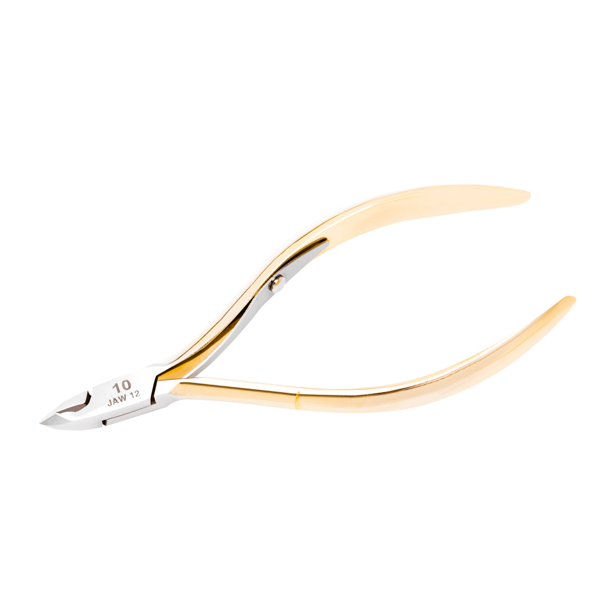 Ocho Pro Cuticle Nippers 10 Hand Polished Jaw 4mm - stainless-steel nippers with the cutting jaws visible on a white background
