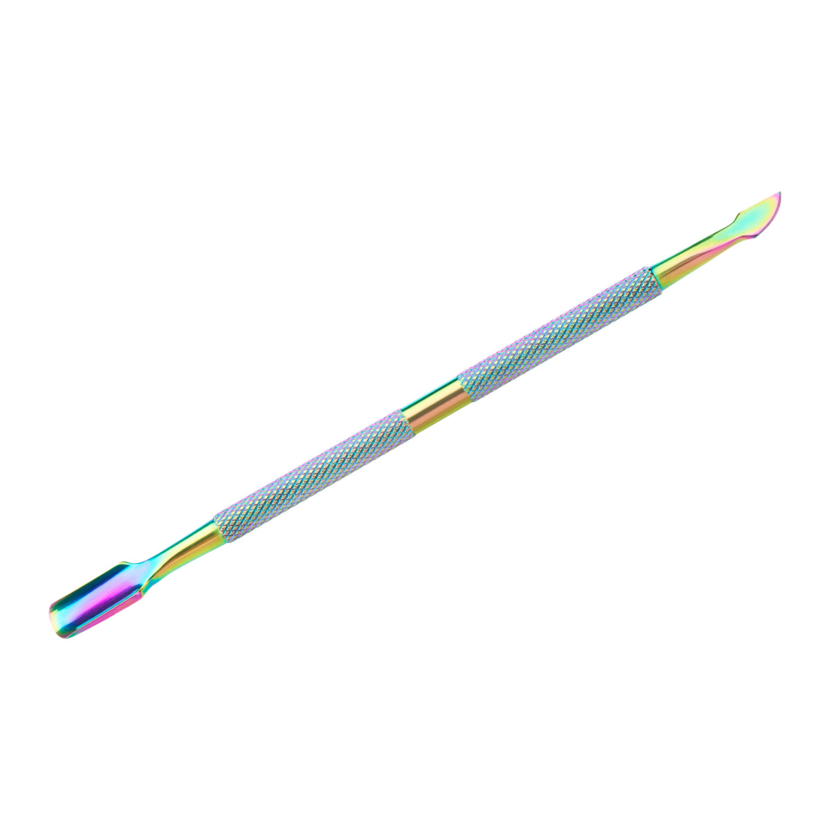 Ocho Pro PO02A Titanium Cuticle Pusher 13cm - stainless-steel cuticle pusher with the working tip visible on a white background