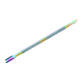 Ocho Pro PO02A Titanium Cuticle Pusher 13cm - stainless-steel cuticle pusher with the working tip visible on a white background