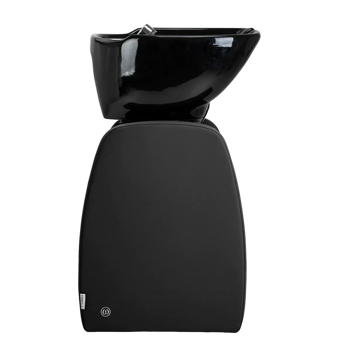 Omega Aqualina black freestanding hairdressing backwash unit, right side view