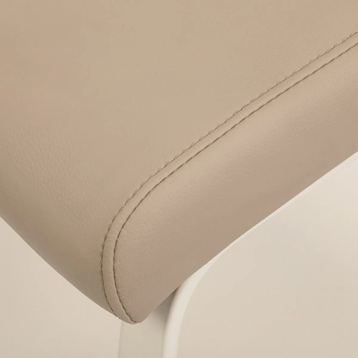 Omega Hairdressing Backwash Unit Marina Beige - close-up of the upholstery and construction details