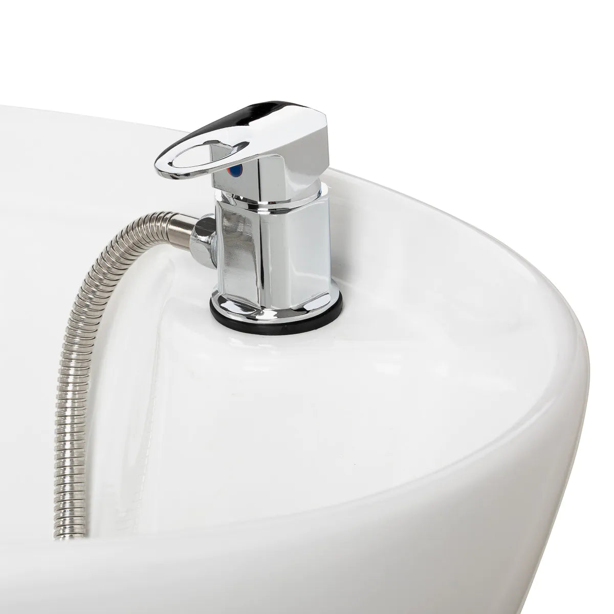 Omega Hairdressing Backwash Unit Marina Beige - displayed in a professional treatment-room setting