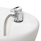 Omega Hairdressing Backwash Unit Marina Beige - displayed in a professional treatment-room setting