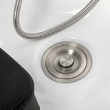 Omega Hairdressing Backwash Unit Marina Beige - close-up of the upholstery and construction details