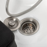 Omega Hairdressing Backwash Unit Marina Beige - close-up of the upholstery and construction details