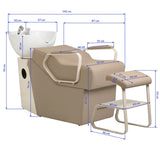 Omega Hairdressing Backwash Unit Marina Beige - close-up of a functional part of the basin unit