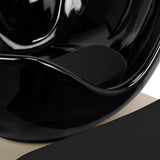 Omega Hairdressing Backwash Unit Marina Black - close-up of the upholstery and construction details