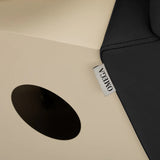 Omega Hairdressing Backwash Unit Marina Black - close-up of the upholstery and construction details