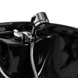 Omega Hairdressing Backwash Unit Marina Black - displayed in a professional treatment-room setting