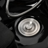 Omega Hairdressing Backwash Unit Marina Black - close-up of the upholstery and construction details