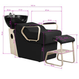 Omega Hairdressing Backwash Unit Marina Black - close-up of a functional part of the basin unit