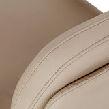 Omega Hairdressing Chair Astra Beige - close-up of the upholstery and construction details