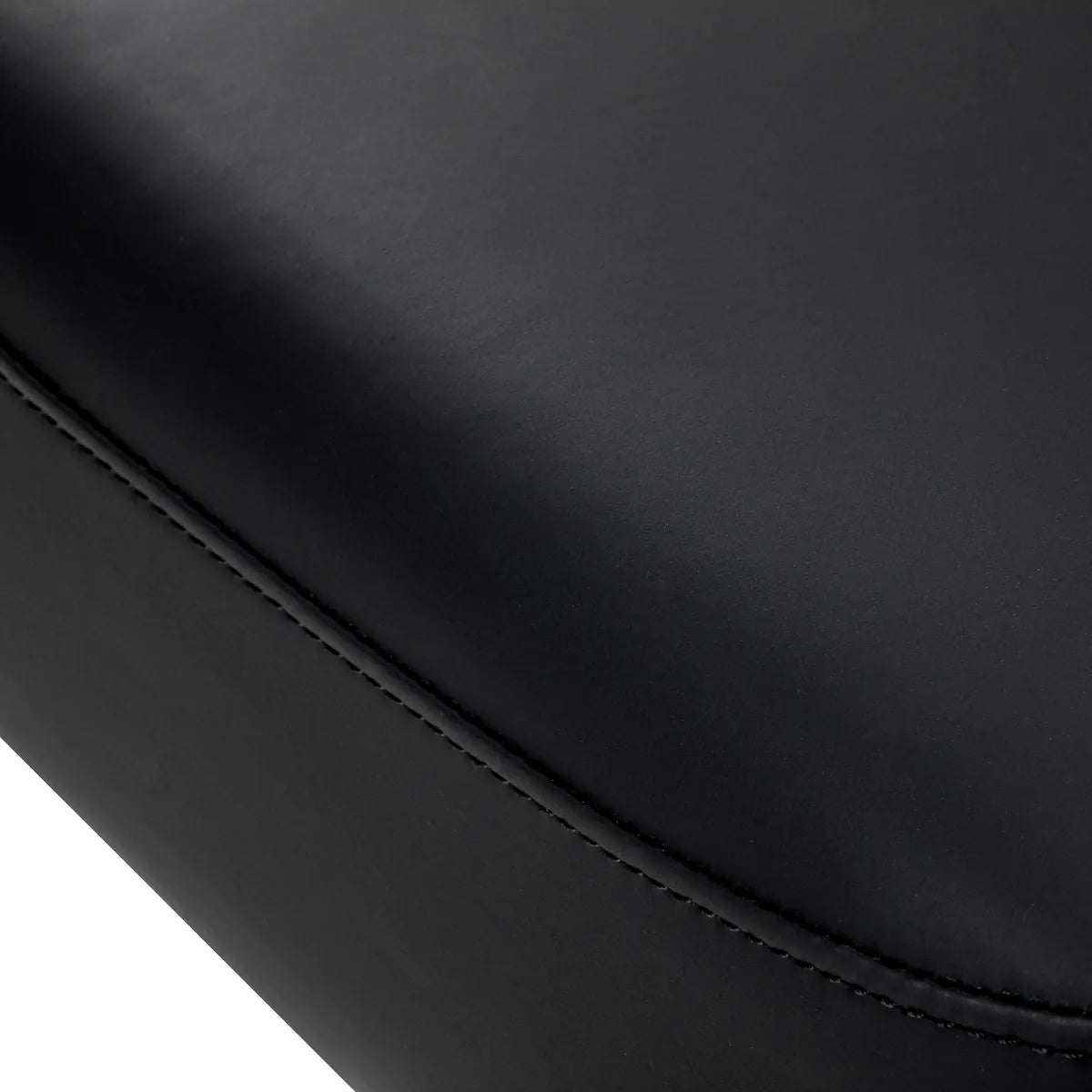 Omega Hairdressing Chair Aurora Black - close-up of the upholstery and construction details