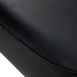 Omega Hairdressing Chair Aurora Black - close-up of the upholstery and construction details