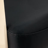 Omega Hairdressing Chair Aurora Black - close-up of the upholstery and construction details