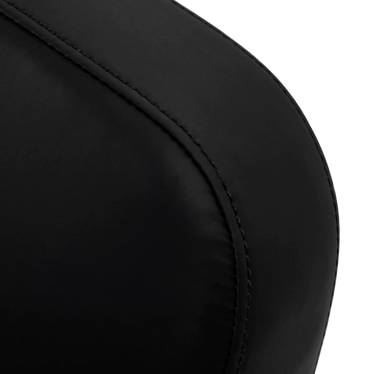 Omega Hairdressing Chair Aurora Black - close-up of the upholstery and construction details