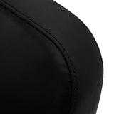 Omega Hairdressing Chair Aurora Black - close-up of the upholstery and construction details