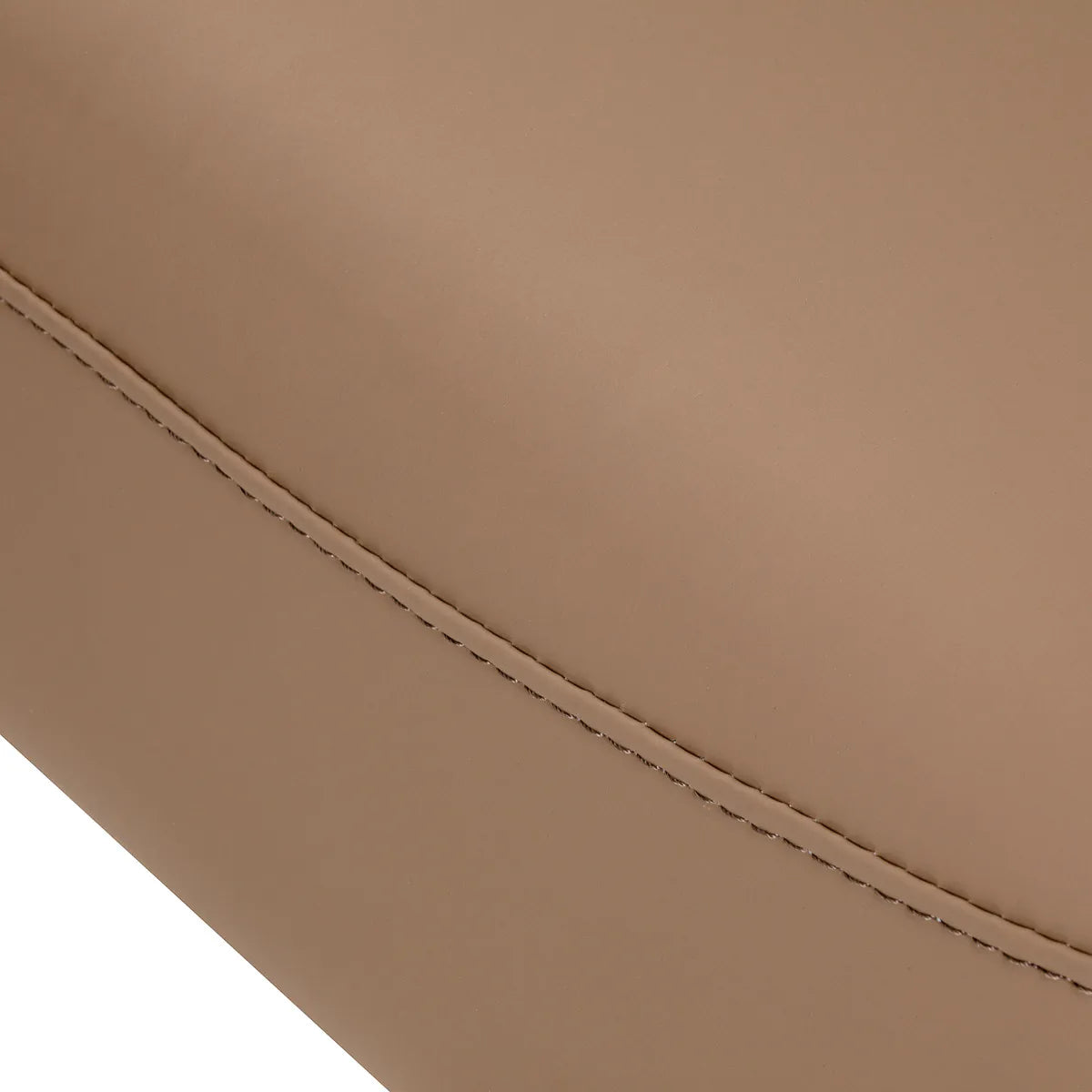 Omega Hairdressing Chair Aurora Light Brown - close-up of the upholstery and construction details