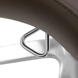 Omega Supremo Swivel Stool Brown & Silver - displayed in a professional treatment-room setting
