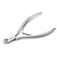 Omi Pro-Line AL-201 Acrylic Nail Nippers 16/6mm Jaw - Lap Joint - stainless-steel nippers with the cutting jaws visible on a white background