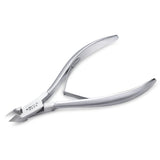 Omi Pro-Line AL-201 Acrylic Nail Nippers 16/6mm Jaw - Lap Joint - stainless-steel nippers with the cutting jaws visible on a white background