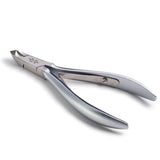 Omi Pro-Line AL-201 Acrylic Nail Nippers 16/6mm Jaw - Lap Joint - stainless-steel nippers with the cutting jaws visible on a white background