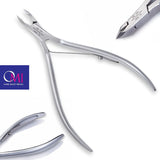 Omi Pro-Line CB-101 Cuticle Nippers 12/4mm Jaw - Box Joint - stainless-steel nippers with the cutting jaws visible on a white background