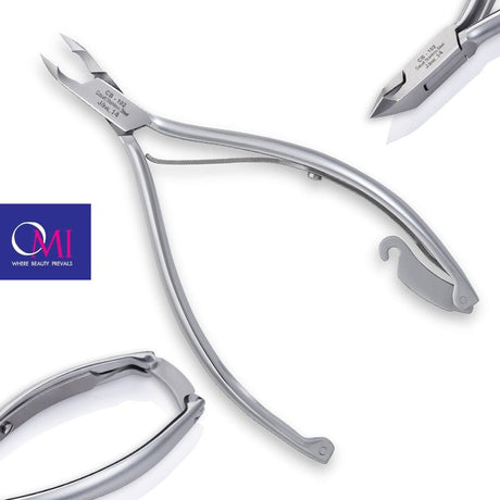 Omi Pro-Line CB-102 Cuticle Nippers 12/4mm Jaw - Box Joint - dimensions and measurements shown