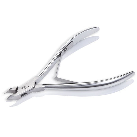 Omi Pro-Line CB-202 Cuticle Nippers 12/4mm Jaw - Lap Joint - stainless-steel nippers with the cutting jaws visible on a white background
