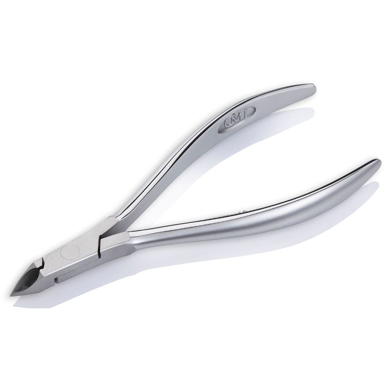 Omi Pro-Line CL-101 Cuticle Nippers 12/4mm Jaw - Lap Joint - stainless-steel nippers with the cutting jaws visible on a white background
