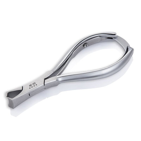 Omi Pro-Line NB-103 Nail Nippers - Box Joint - stainless-steel nippers with the cutting jaws visible on a white background