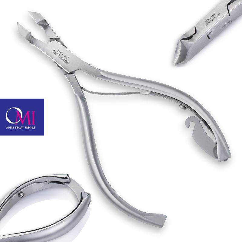 Omi Pro-Line NB-107 Nail Nippers - Box Joint - dimensions and measurements shown