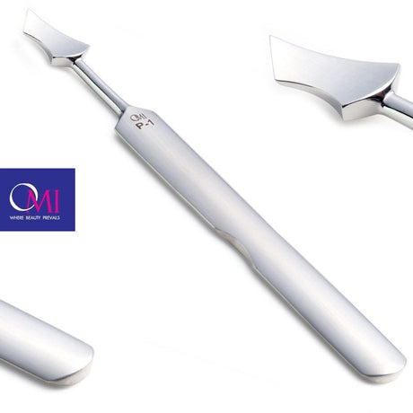 Omi Pro-Line P1 Cuticle Pusher - stainless-steel cuticle pusher with the working tip visible on a white background