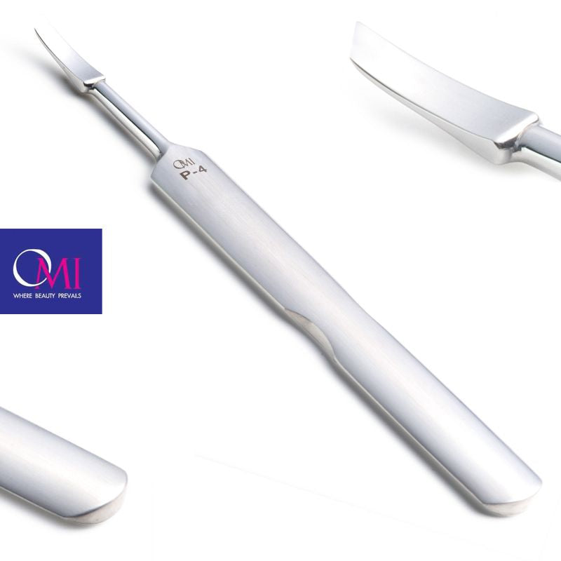 Omi Pro-Line P4 Cuticle Pusher - stainless-steel cuticle pusher with the working tip visible on a white background