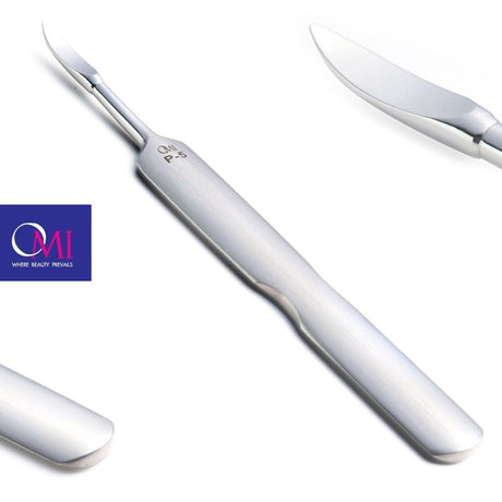 Omi Pro-Line P5 Cuticle Pusher - stainless-steel cuticle pusher with the working tip visible on a white background