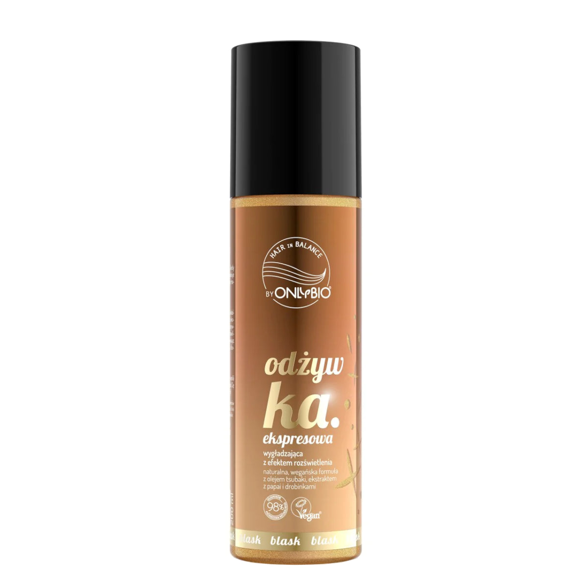 OnlyBio Hair Balance Express Smoothing Conditioner Illuminating Effect - retail hair-care container isolated on a white background