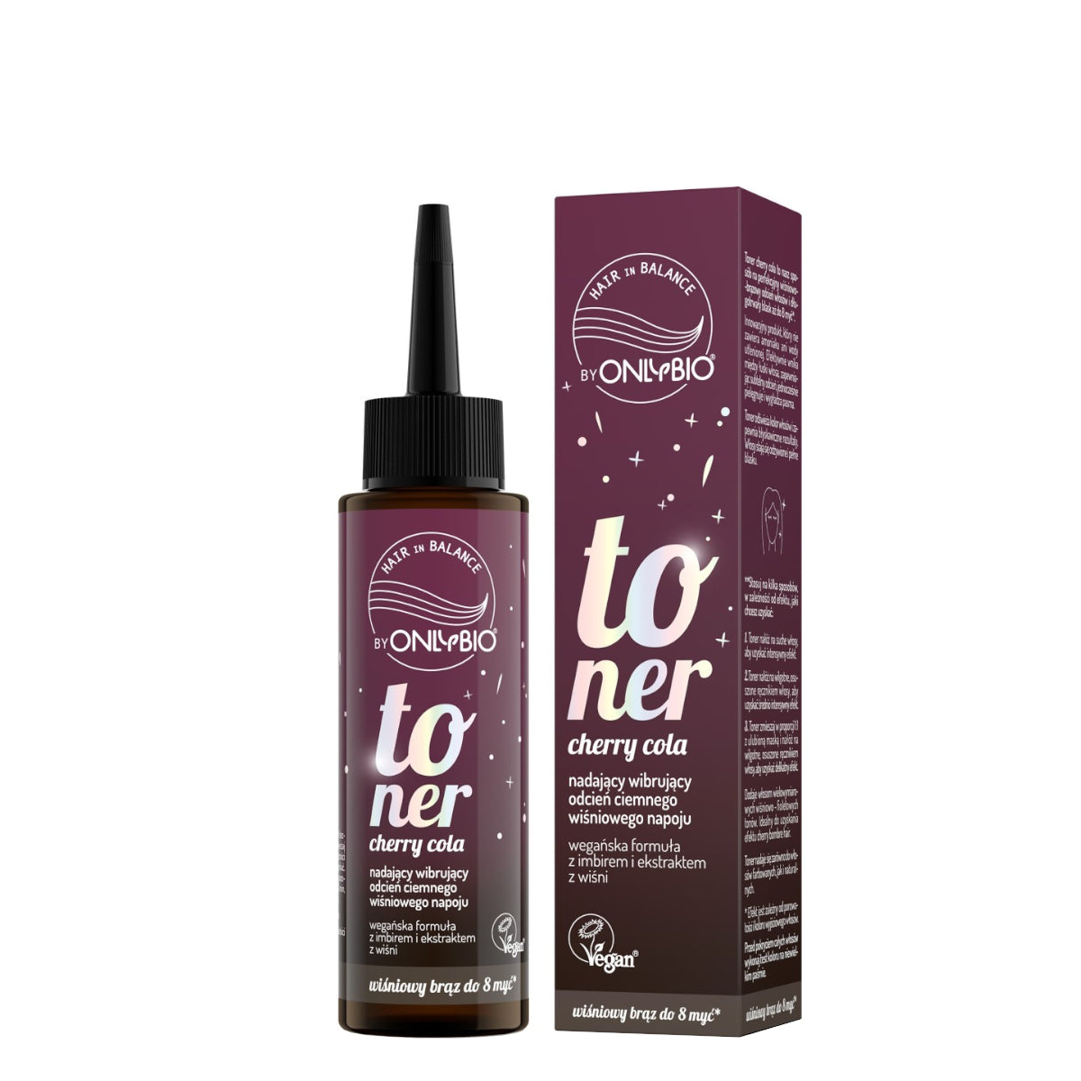 OnlyBio Hair Balance Hair Toner Cherry-Cola - retail hair-care container isolated on a white background