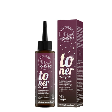 OnlyBio Hair Balance Hair Toner Cherry-Cola - retail hair-care container isolated on a white background