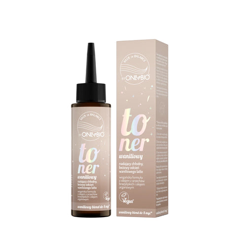 OnlyBio Hair Balance Hair Toner Vanilla - retail hair-care container isolated on a white background