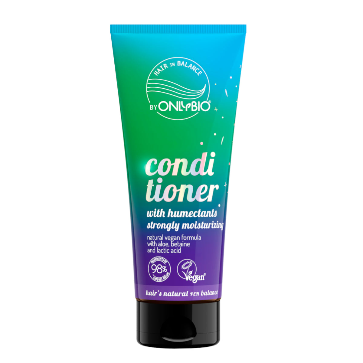 OnlyBio Hair Balance Humectant Hair Conditioner - retail hair-care container isolated on a white background