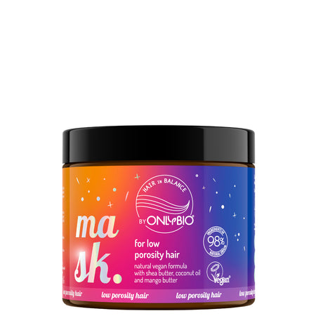 OnlyBio Hair Balance Low Porosity Hair Mask - retail hair-care container isolated on a white background