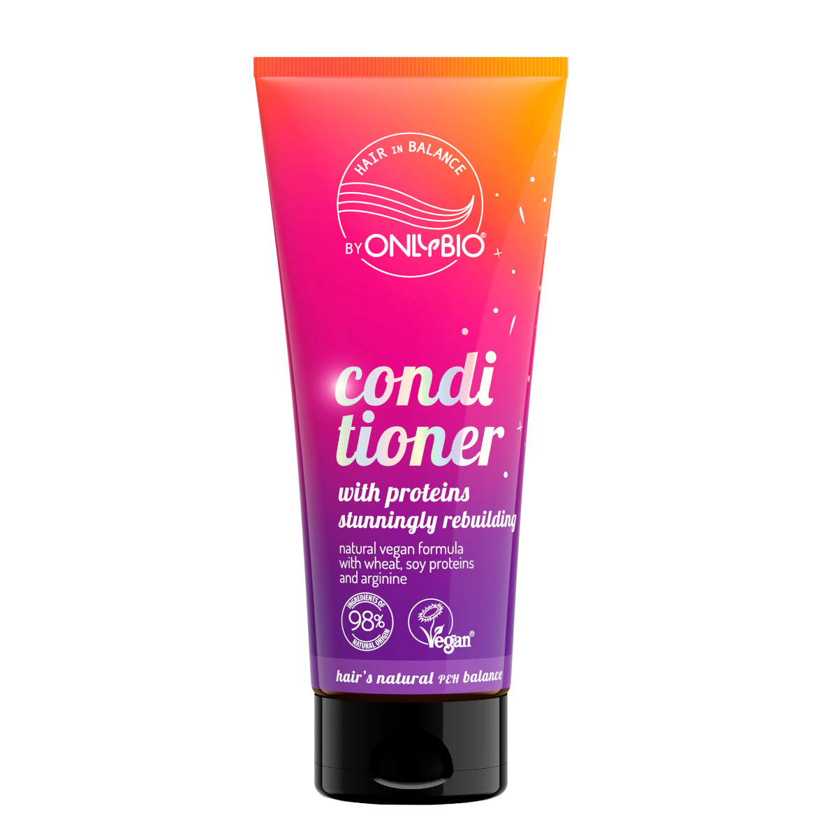 OnlyBio Hair Balance Protein Hair Conditioner - retail hair-care container isolated on a white background